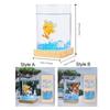 High Transparency Betta Fishtank Round/Square Ecological Tank Desktop Fish Tank  Desktop Decoration