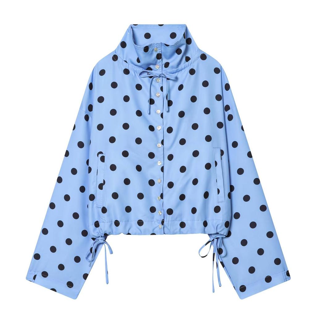 New European and American casual style loose high-collar polka dot jacket 4341730