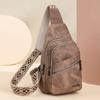 Minimalist Style Pu Leather Crossbody Bag for Women Casual Shoulder Sling Pack with Multiple Zippers Luxury Brand Chest Bag