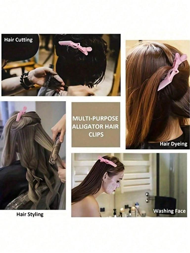 Multi Functional Hair Cli With Crocodile Clip And Hair Styling Clip Positioning Partition, Suitable For Hairdressers And Professional Hairstylists