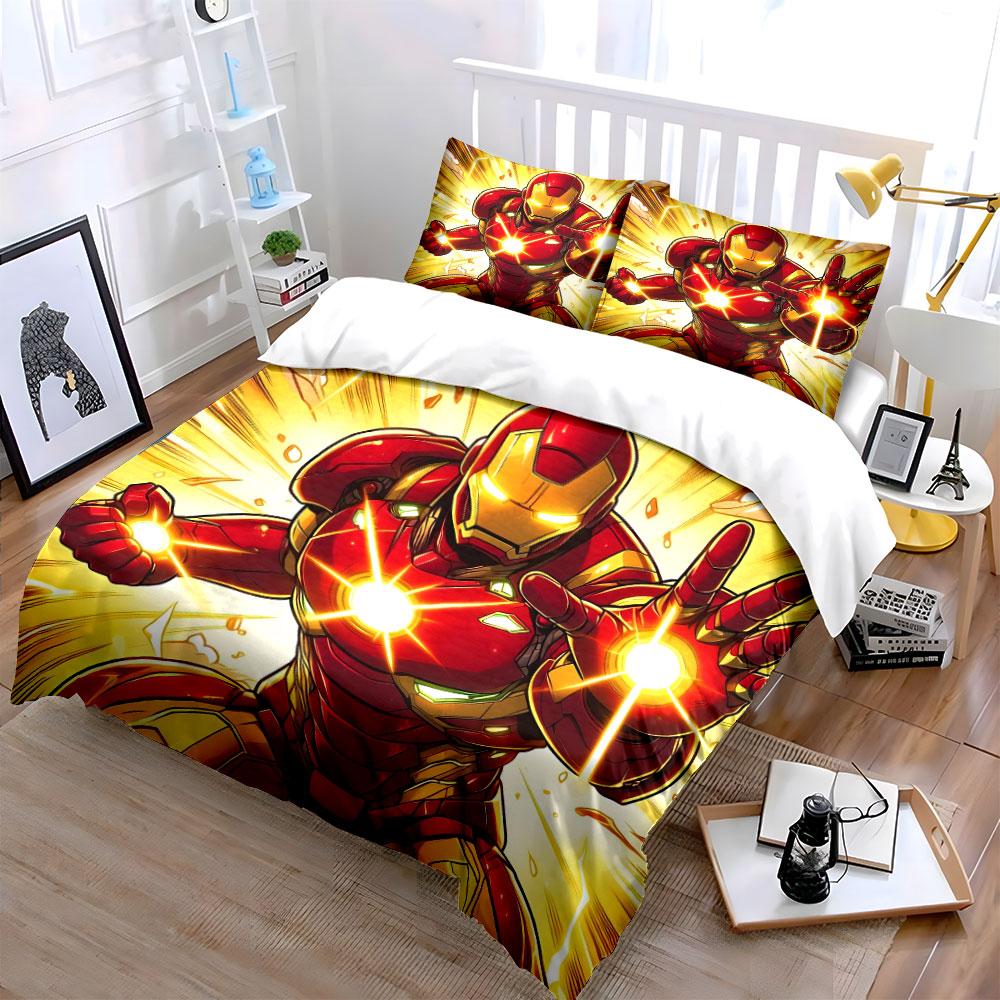 Iron Man In Action. Bedding Sets Duvet Cover Sets Duvet Covers Pillowcases(1 * Duvet Cover 2 * Pillowcases Without Duvet Insert)
