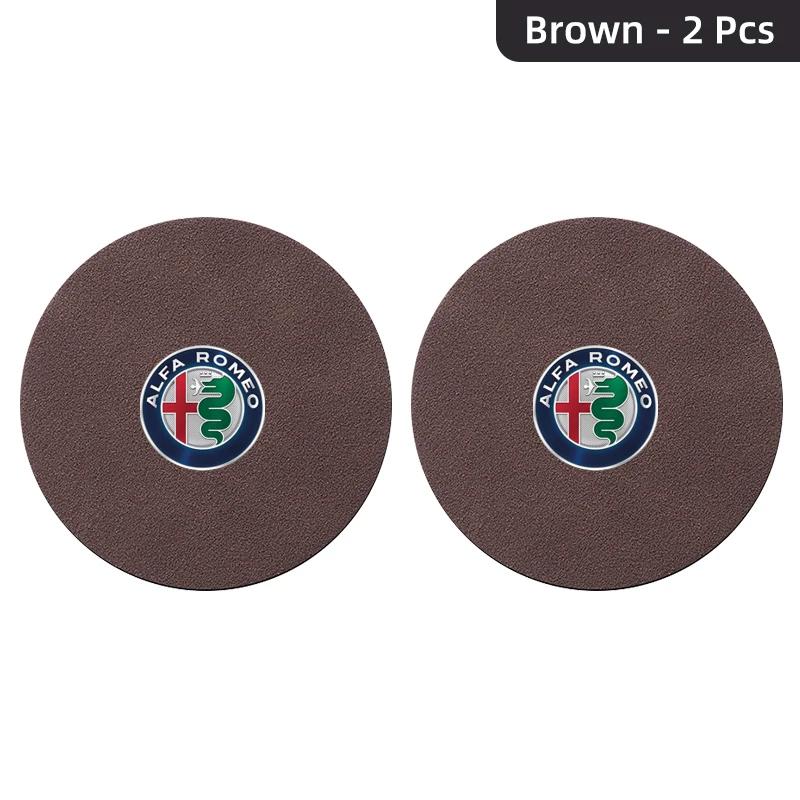 Car Stickers For Alfa Romeo Car Coaster Water Cup Slot Non-Slip Mat Suede Pad Accessories For Alfa Romeo Giulietta GT 159 147 15 zxb894