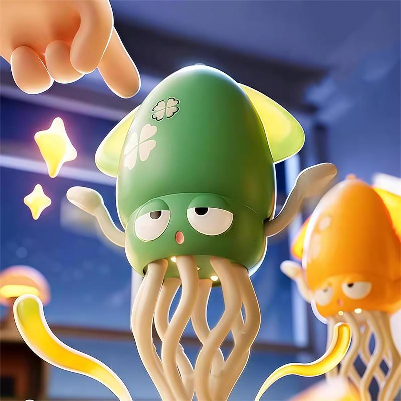 Elektryczna Tańcząca Zabawka Kałamarnica, Pełzająca Tańcząca Automatyczna Zabawka Ośmiornica z Czujnikiem Unikania Przeszkód Ze Światłami LED i Muzyką