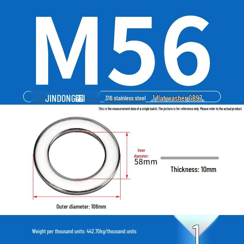 Stainless Steel 304/201/316 Oversized Thick Flat Washer Gasket Screw Washer GB97/GB96