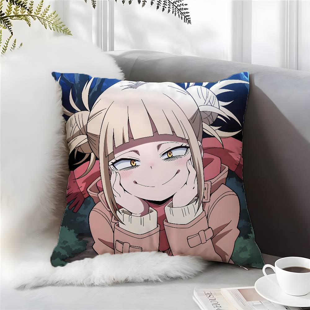 M-My Hero Academia-MT Himiko Toga Kissenbezug Komfort Sofa Bett Seidig Elegant Versteckter Reißverschluss Kissenkissenbezug