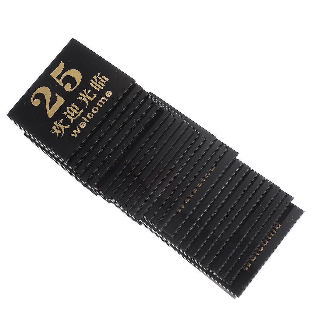 V-Shape Table Number Tent Cards 25Pcs For Birthday Parties Baby Showers In Sleek Black Acrylic For Elegant Presentation