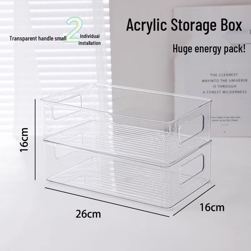 Transparent Acrylic Cosmetic Storage Box for Desktop and Skincare Essentials