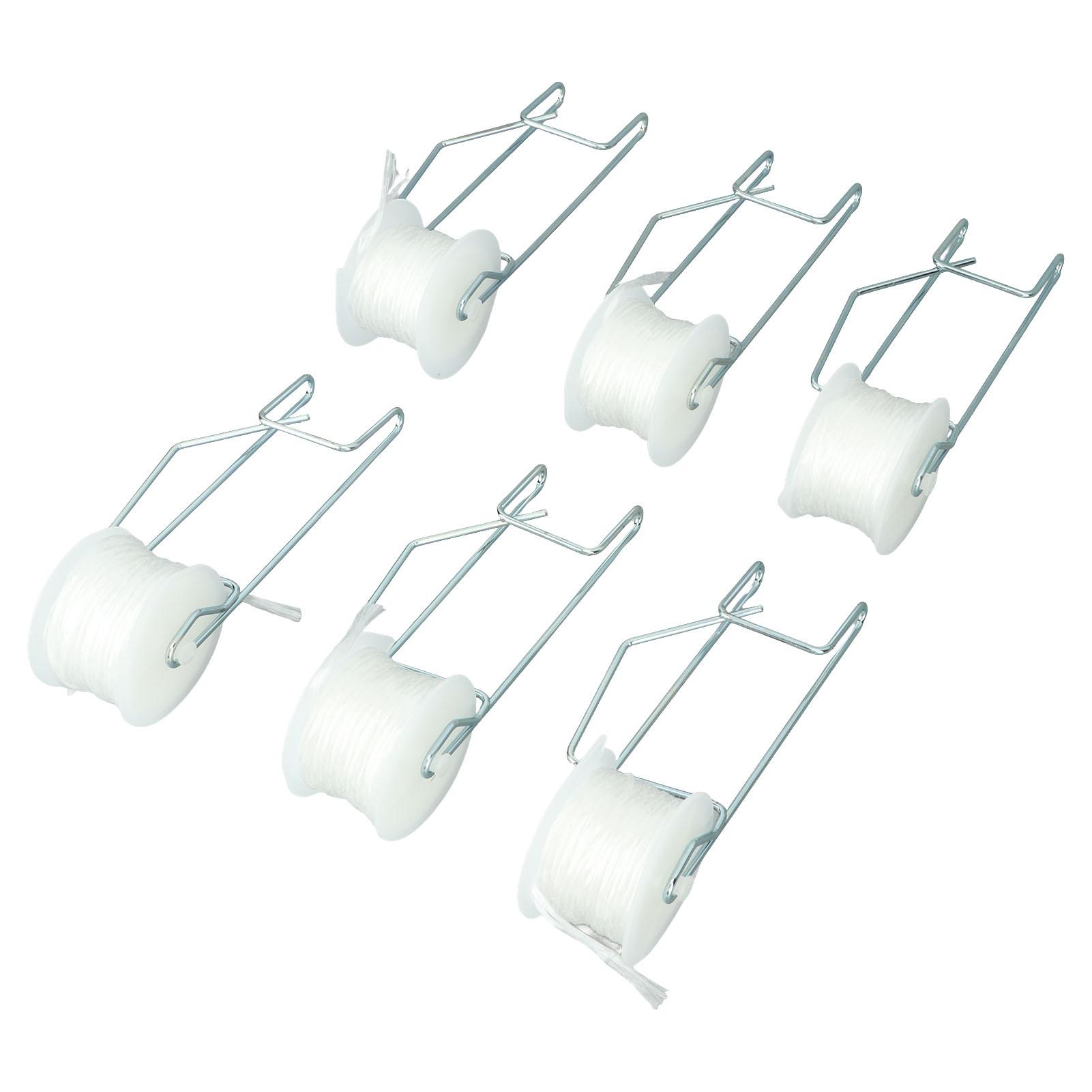 

6PCS Tomato Support Hooks Greenhouse Tomato Roller Hooks Set Support Kit for Tomato Cherry 15 Meter Line L