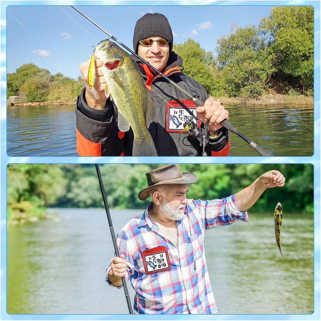 Geyee 6 Pack Fishing Hunting License Holder Waterproof Fluorescent Orange ID Holder With 6 Bronze Safety P Heavy Duty For License Permit Protection