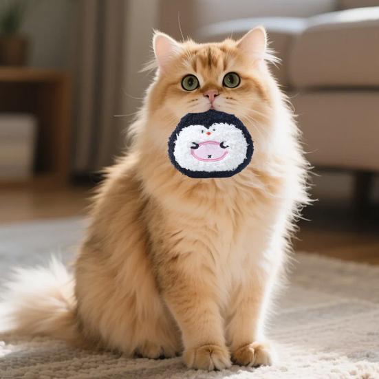 Pet Toy Cartoon Animal Shape Bite-Resistant Plush Toy with Dual Sound Design Mini Portable Size Crinkle Sound Pet Dog Toy