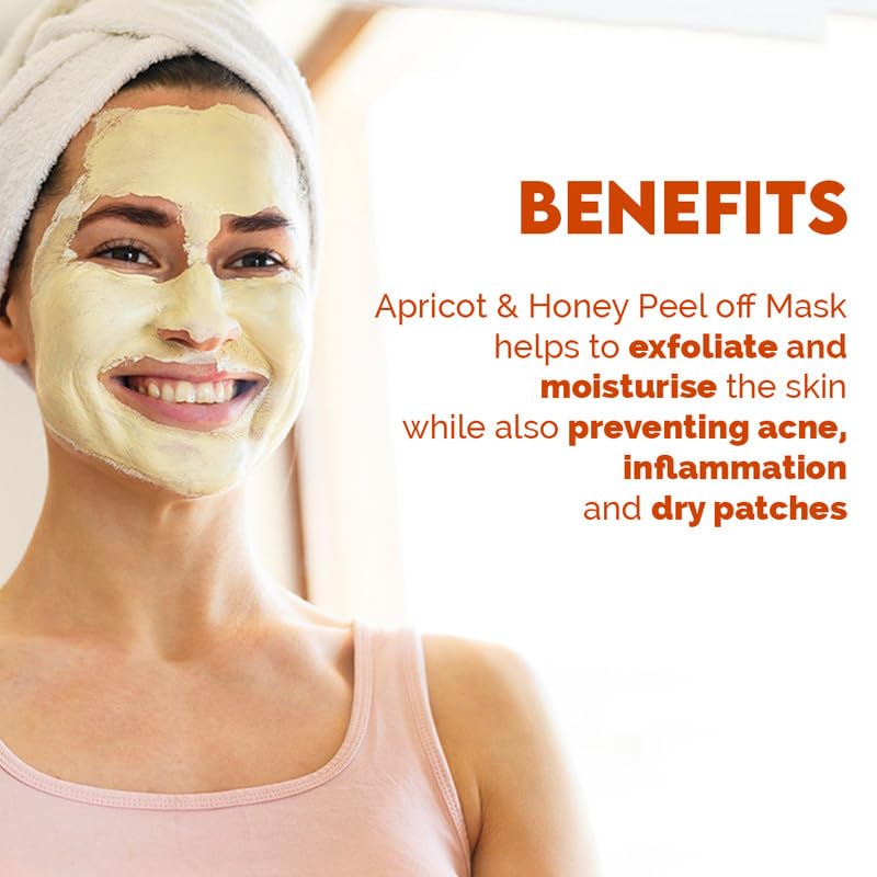 Jovees Herbal Apricot Honey Peel Off Mask 100g For Pore Tightening Skin Nourishment Radiant Complexion All Skin Types Paraben Free Alcohol Free