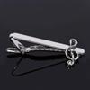 Fashion Necktie Clips Silver Color Musical Note for Shirt Necktie Pin Clasp Tie Pin Men Jewelry