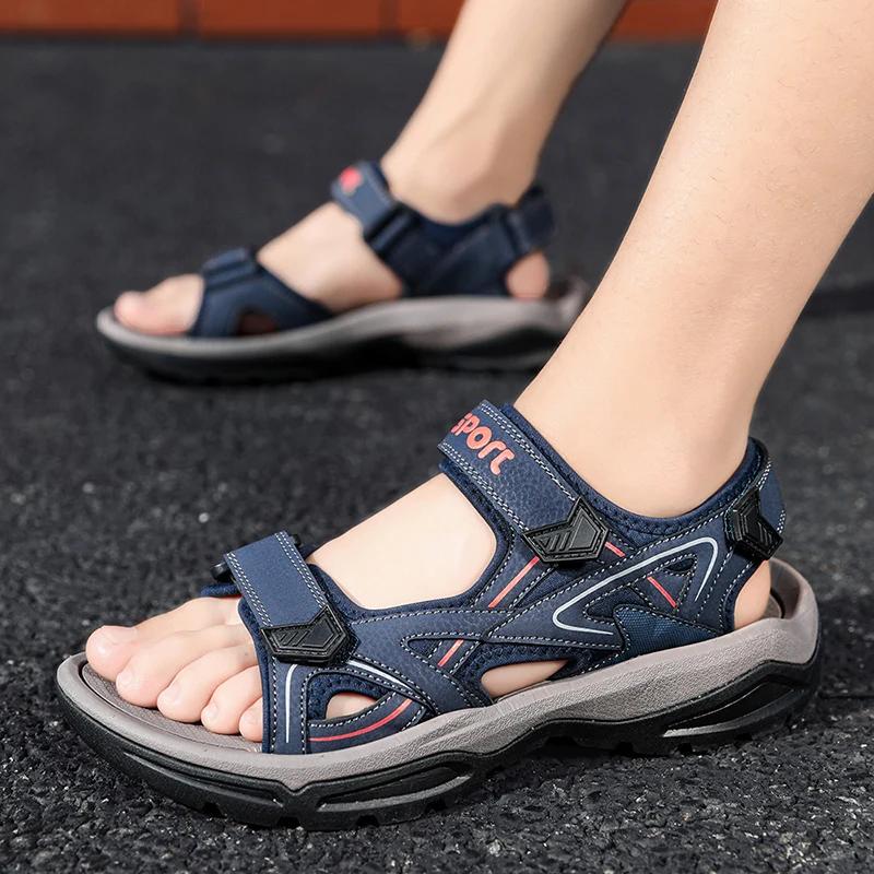 Fashion Men's Sandals Outdoor Classic Soft New Summer Beach Sandals Platform Wading Shoes Men Sneakers Rome Non-Slip Sandals Zapatillas
