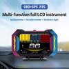 P25 Multi-function HUD OBD + GPS Head Up Display On Board Computer Speed Water Temp Fuel Slope Meter OBD LCD Car Electronics