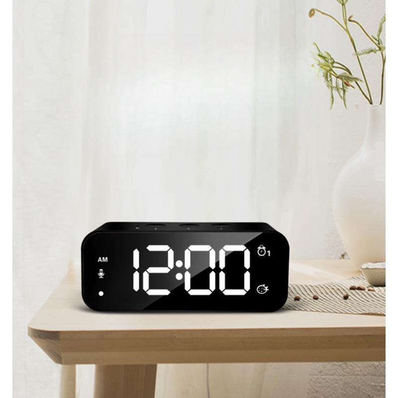 Recording Alarm Alarm Clock Custom Ringtone Creative Cute Bedside Luminous Clock Personalized Music Intelligent LED Clock