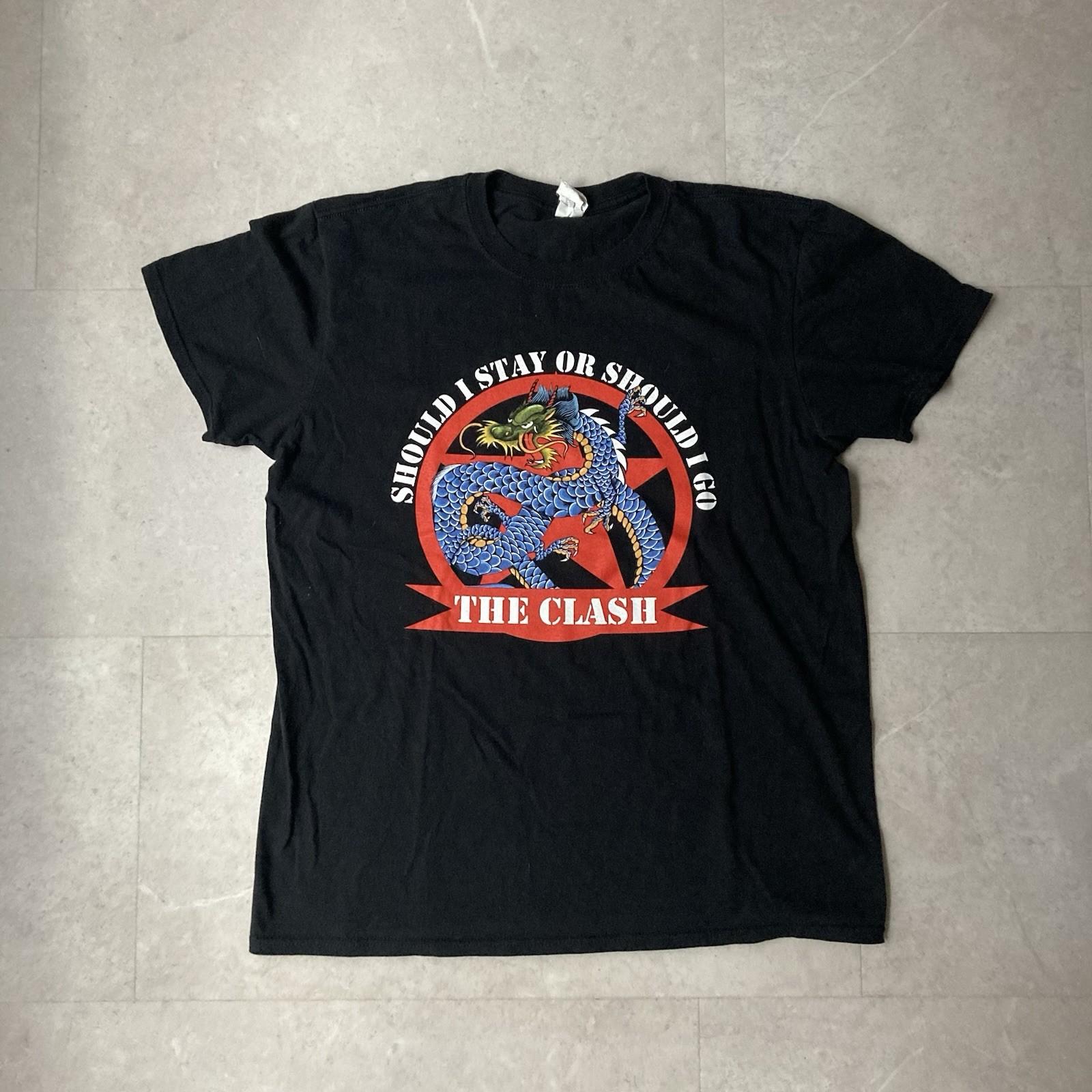 vintage the clash should i stay or should i go punk rock band tee size large XL