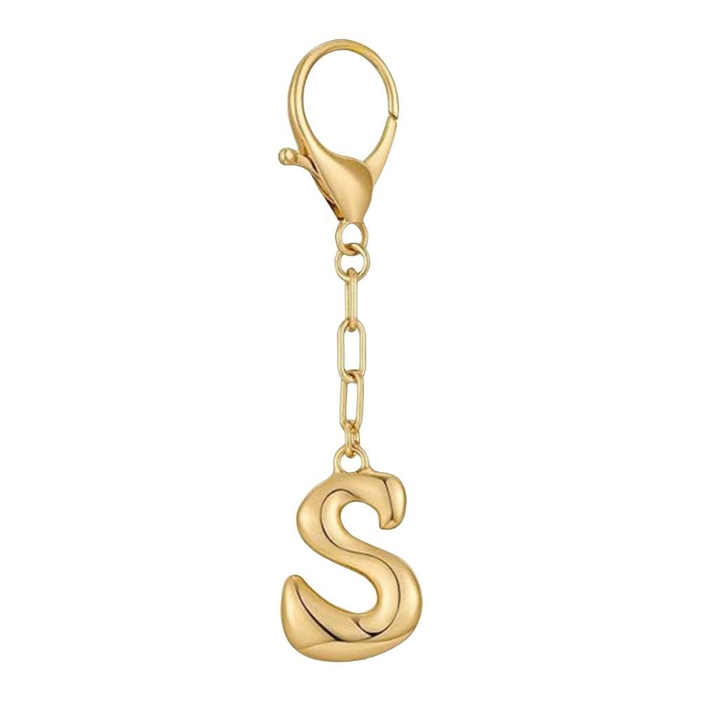 Metal Capital Letter Key Chains Bubble Letter Initial Letter Key Chains Alphabet Key Chains  Women