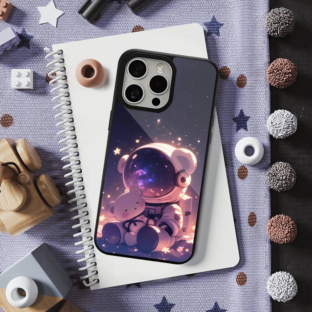 Cute Cartoon Astronaut For iPhone 15,Mini,13,12,Pro,16,17,Max,11,14,Plus,For Magsafe,Magnetic Wireless Charging Case
