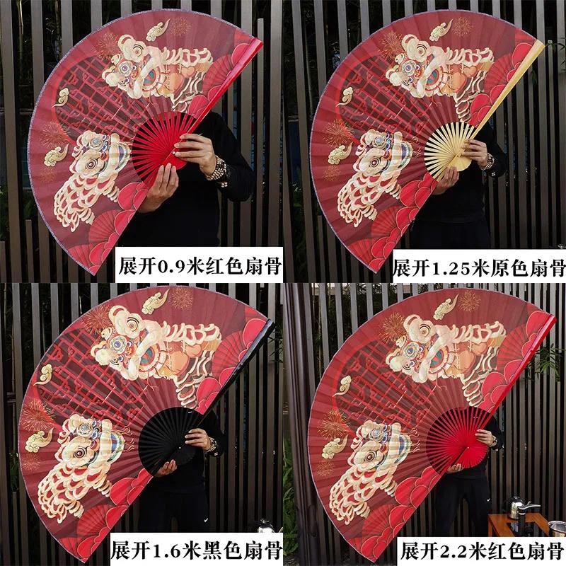 Big Hanging Fan Suitable for Background Fashion Chinese Style Peking Opera Huadan Restaurant Bar Stage Decorative Painting Retro
