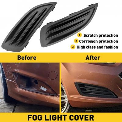 Pair Fit for Ford Fiesta 2014- Front Fog Light Lamp Cover Grille Black