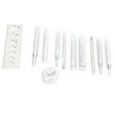 11-teiliges Edelstahl Leder Druckknopf Set Stanzwerkzeug Druckknopf Set Für Lederhandwerk und Reparaturen