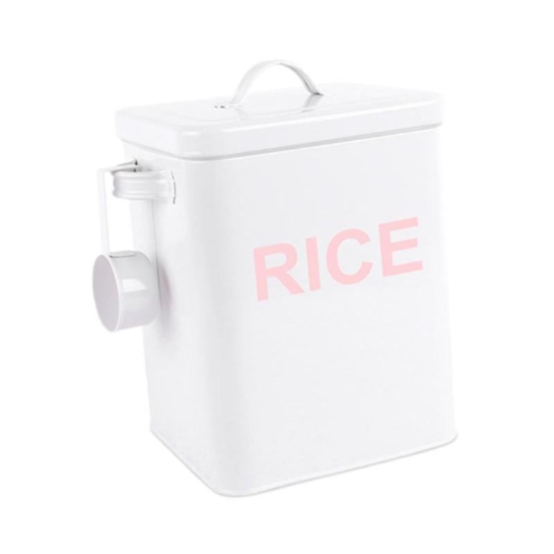Space Saving Sealed Rice Container Airtight Flour Canister Pet Food Storage Jar with Lid Baking Supplies Organizer