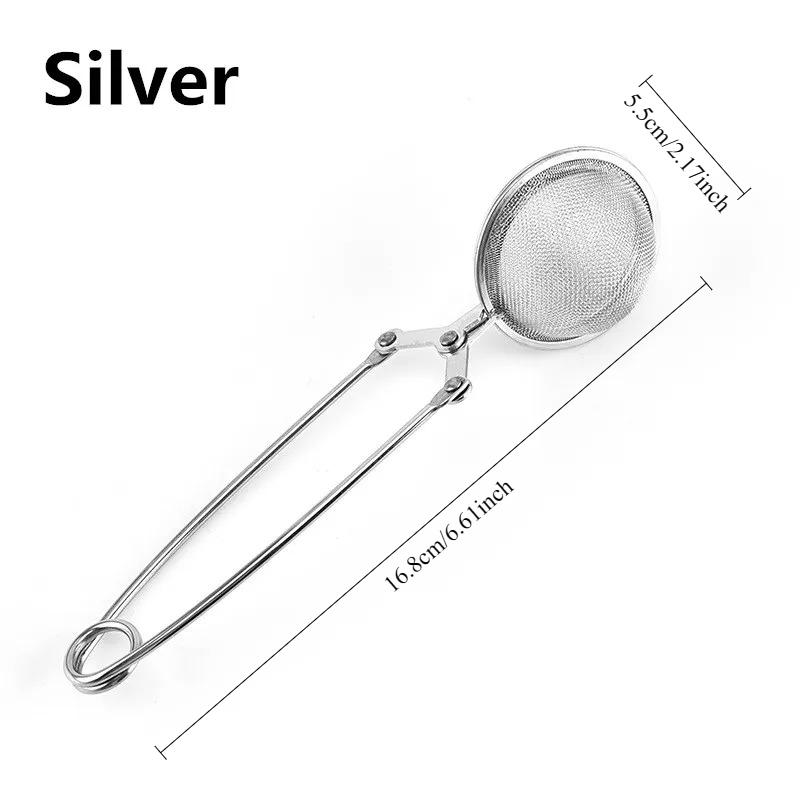 

1PCS Stainless hand shank Steel Tea Ball Chain Tea Leak Handle Tea Strainer Tea Set Tea Infuser Tea Ceremony Mesh Sieve Tool M