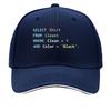 Black Shirt Fashion Art Sandwich Baseball Cap