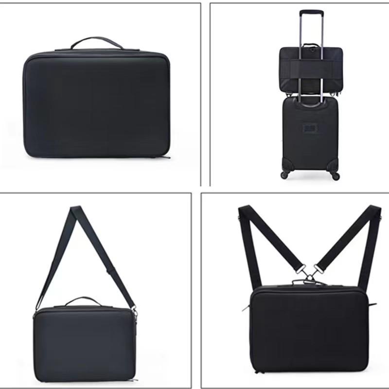 Hot Artist Carrying Case Waterproof Oxford Storage Travel Brush Organizer OEM Make up Case Makeup Cosmetic Bag With Hard Divider