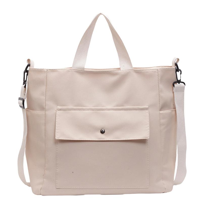 Large-capacity college students commuting bag for women 2025 new simple casual shoulder tote tote shopping bag