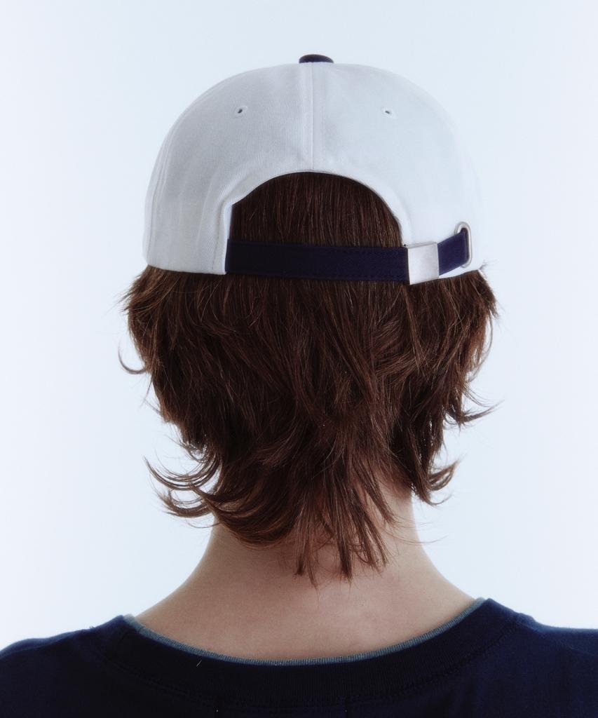 KINETO Women_Grand Hotel Embroidered Ball Cap_Cream/Navy