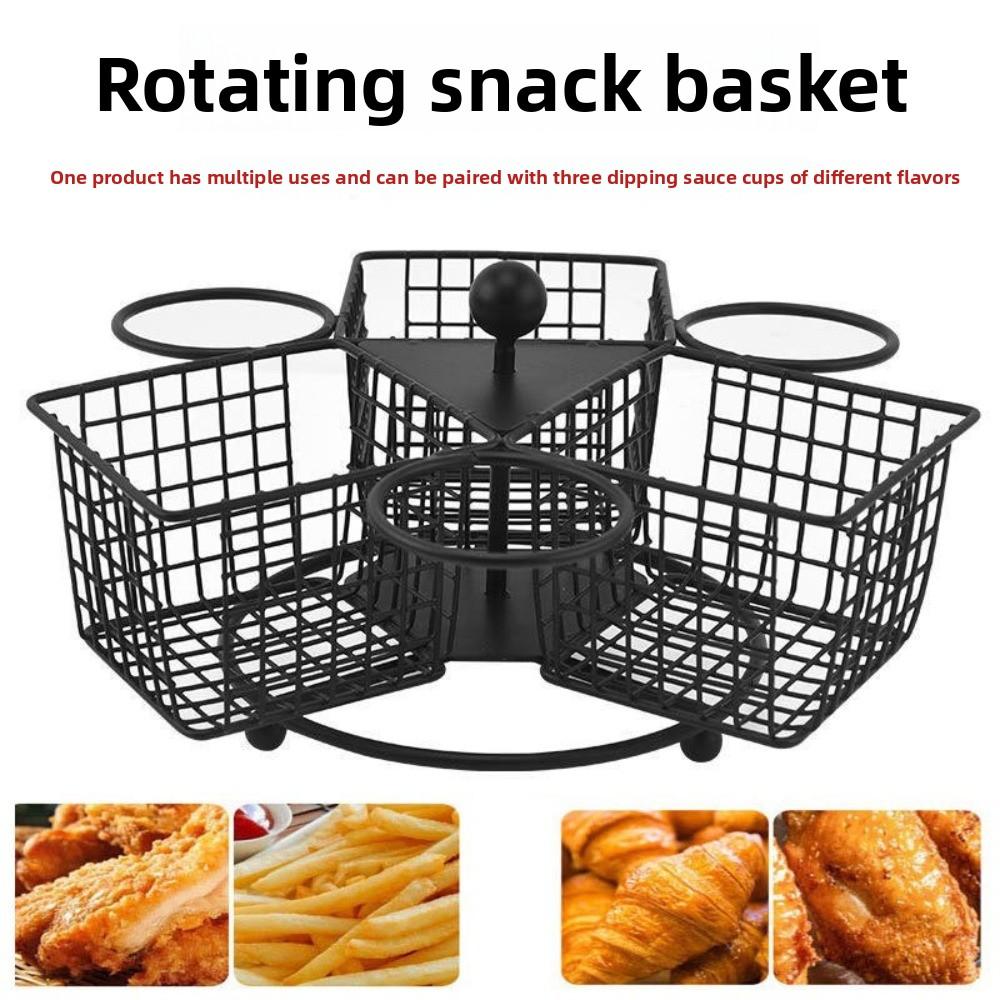 Sturdy Food Display Rack Stainless Steel Snack Basket Creative Deep Fry Food Strainer Fast Food