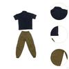 2 Pieces 1/6 Scale Short Sleeve T Shirt and Pants Costume Miniature Clothing for 12in Doll Model