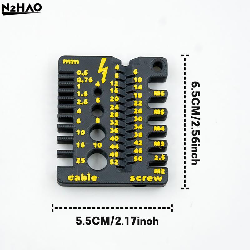 Portable Nut And Drill Bit Thread Checker 3D Printed Wire Screw Measuring Tool Screw Drill Bit Gauge For Nuts Bolts Threads