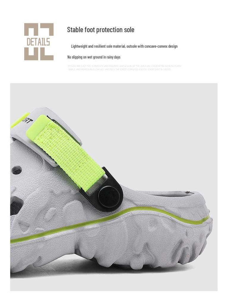 Men's Plus Size Lightweight Closed-Toe Beach Clog Sandals