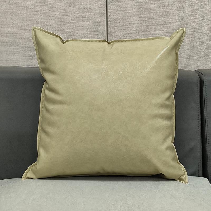 60x60/50x70/60x80CM Large Size PU Throw Pillow Cover Imitation Leather Waist Cushion Cover Decor Home Decorative Pillowcase