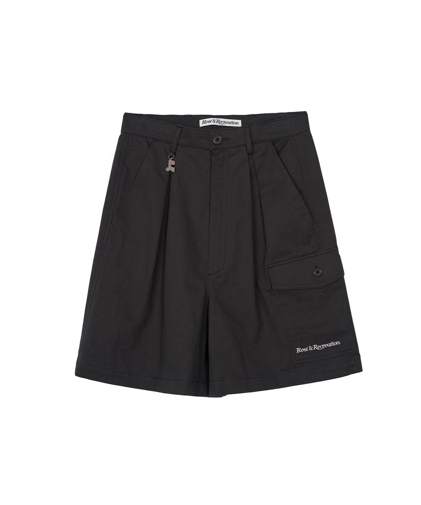 REST&RECREATION Rr Pleated Shorts - Charcoal