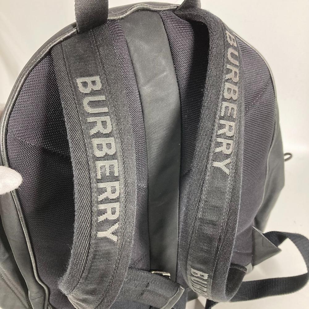 BURBERRY 8016109 Bicolor logo backpack bag Backpack Nylon Black/White