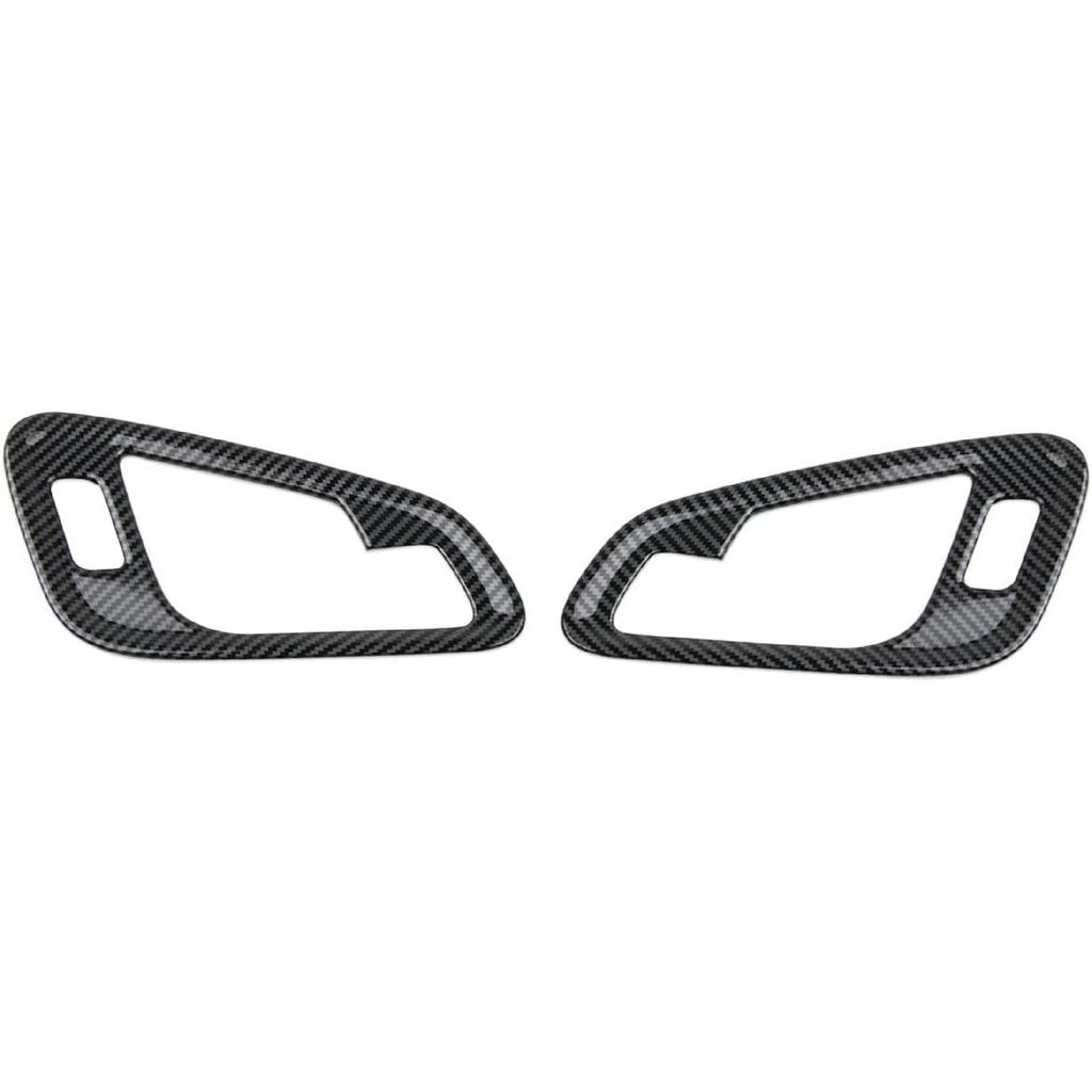 Korlot Carbon Fiber Inner Front Door Handle Patch Cover Trims Accessories for Chevrolet Colorado 2015-2022 for GMC Canyon 2015-2022