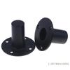 Black Metal Speaker Stand Mounts- Flange Base Adapter Feet for Secure Installation of Home Audio, PA Systems & Stage Speakers