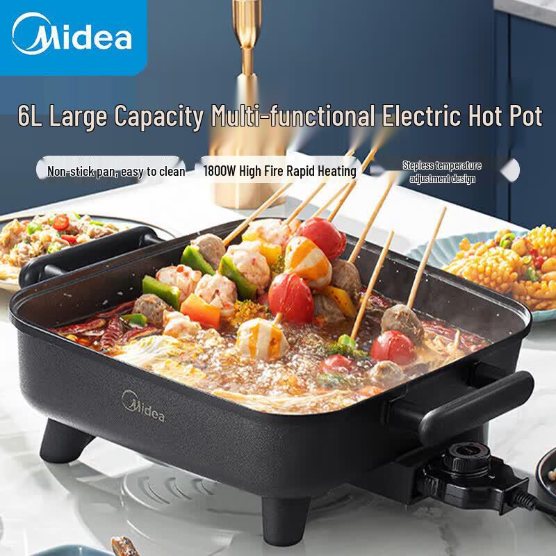 Midea DY3030 6L Multi-functional Electric Hot Pot CN plug (adapter included)