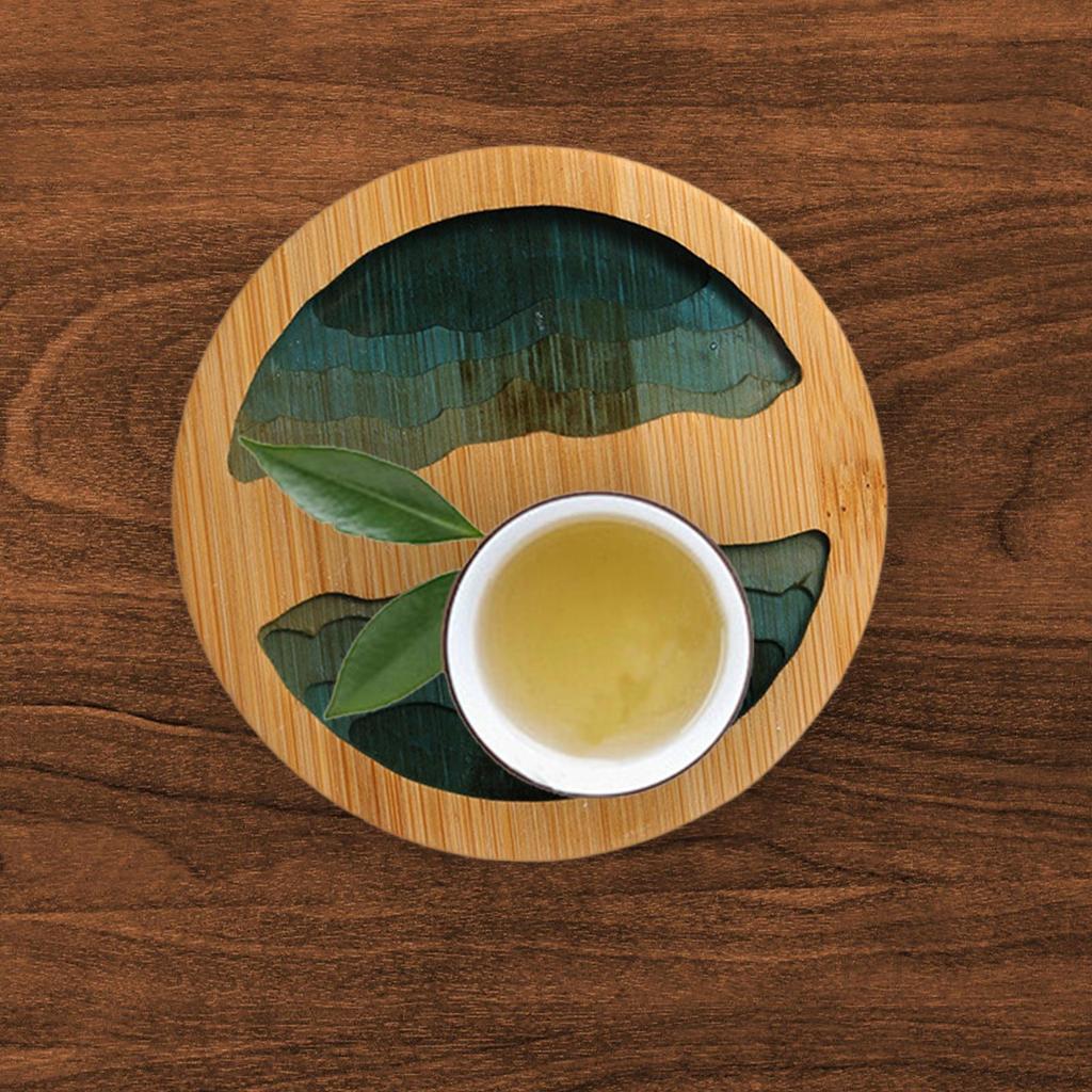 Bamboo Tea Coaster for Drinks Traditional Drink Coasters Teacup Mat