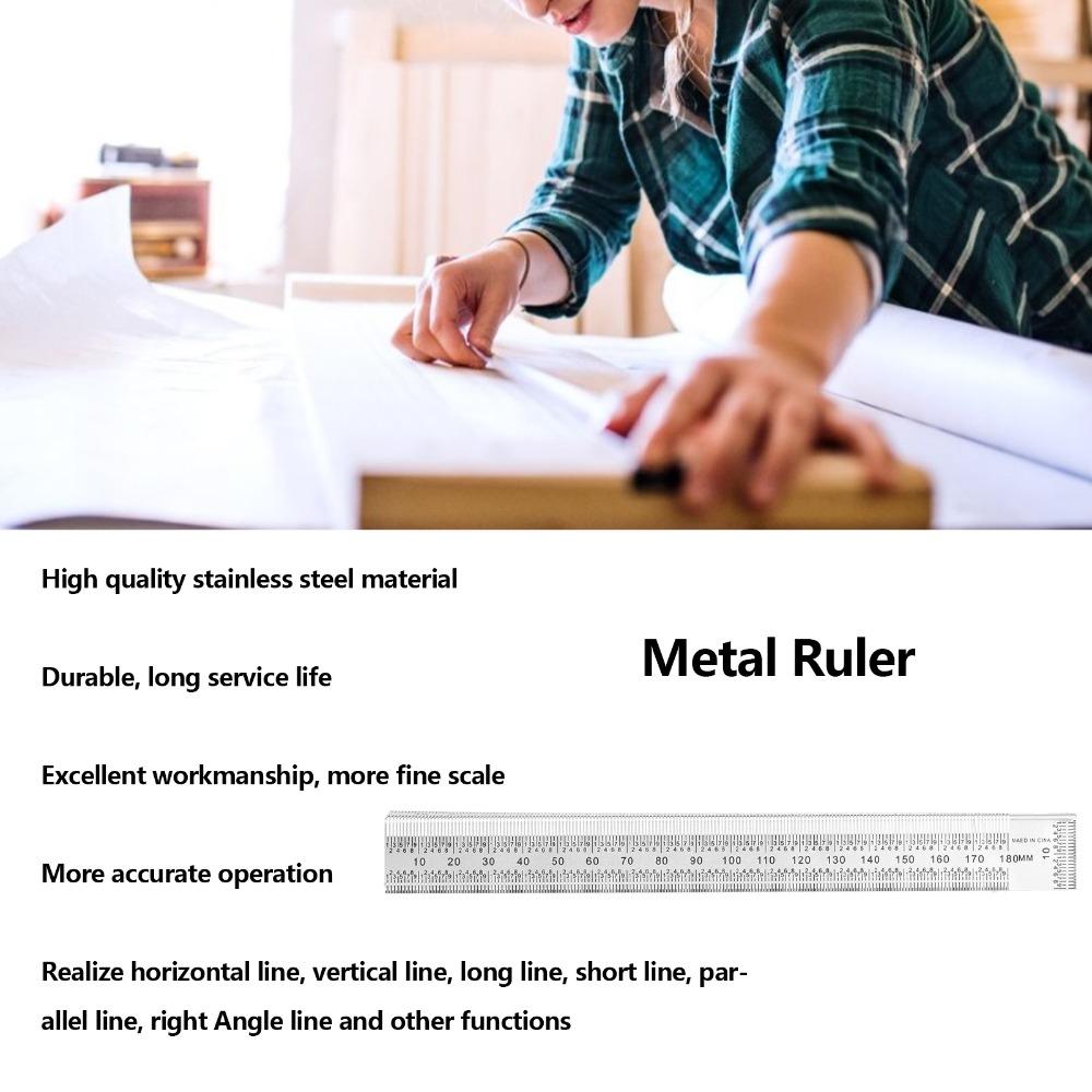 Stainless Steel Bend Rules T-Type Woodworking Scribing Ruler T-Type Ruler Woodworking Measurement