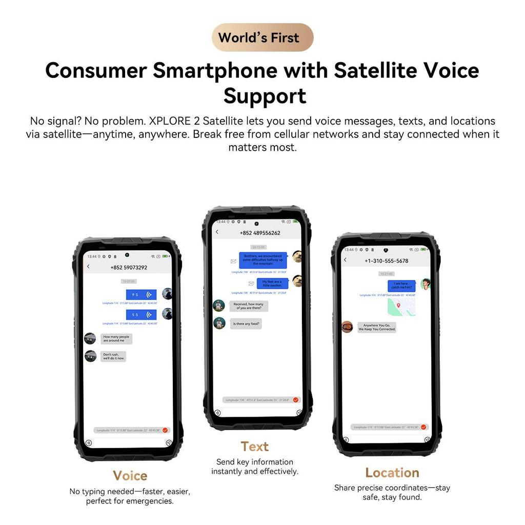 Blackview XPLORE 2 Satellite 5G Cellhone 48GB+1TB 20000mAh 6.73" Display 50MP Android 15 Smartphone