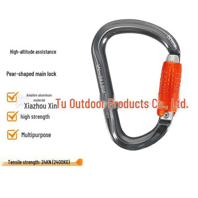 Lieve Pear-Shaped Two-Stage Auto-Lock Climbing Carabiner Standard