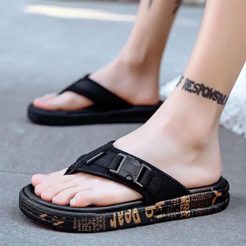 Fashion Platform Men's Shoe Beach Male Slipper Shiatsu Flip Flops Cheap Shoes Liquidation Designer Luxury 2025 Fashion Elegant Low Price