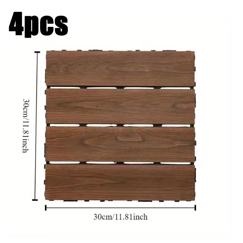 Anti Corrosion Wood Flooring Outdoor Carbonized Wood Flooring Balcony Household Courtyard Flooring Splicing Waterproof Solid