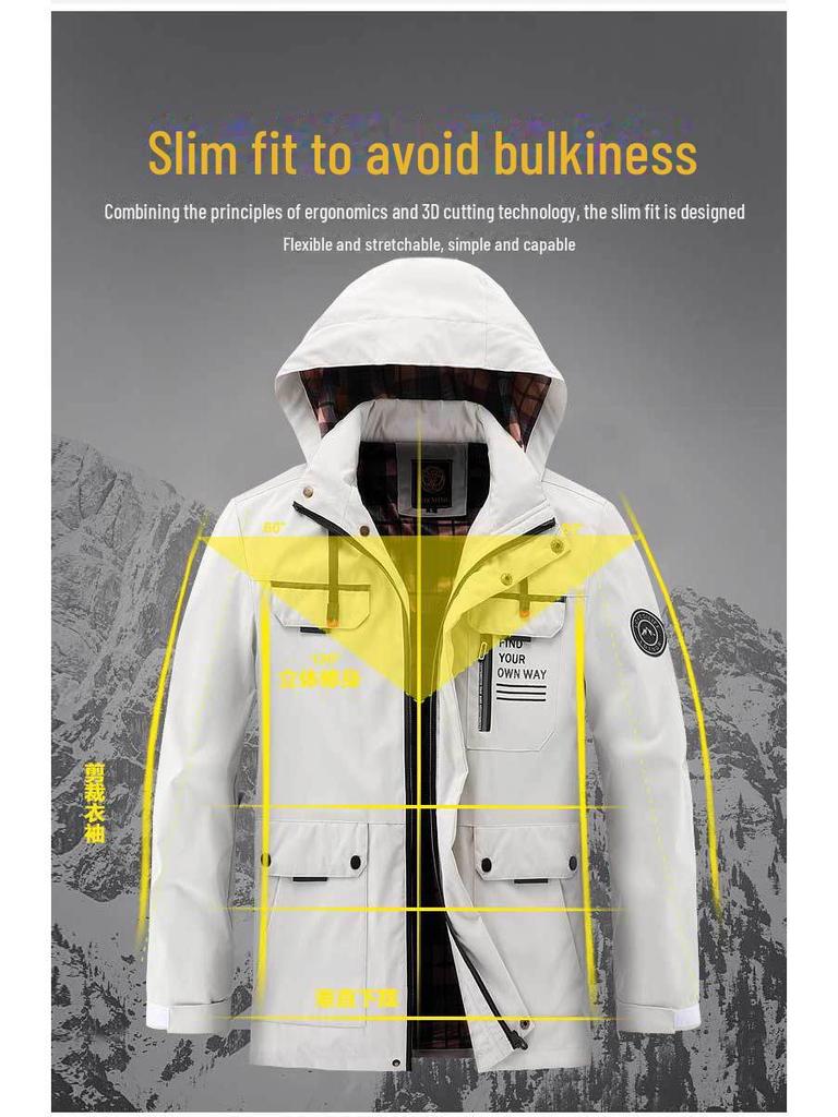 Męska Szybkoschnąca Wodoodporna Kurtka Outdoorowa Wiosenna - Duży Rozmiar, Luźny Krój, Casualowa Odzież Robocza