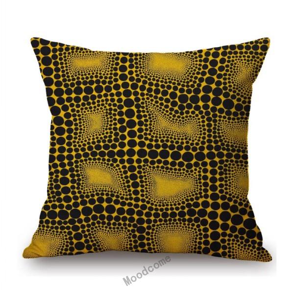 Modern Polka Dots Art Flower Vase Butterfly Pumpkin Yayoi Kasuma Japanese Style Cotton Linen Sofa Pillow Case Car Cushion Cover