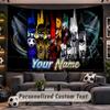 Wall Hanging Tapestry Custom NameBlue Lock Pattern Personalized Printed Fabric Wall Decor